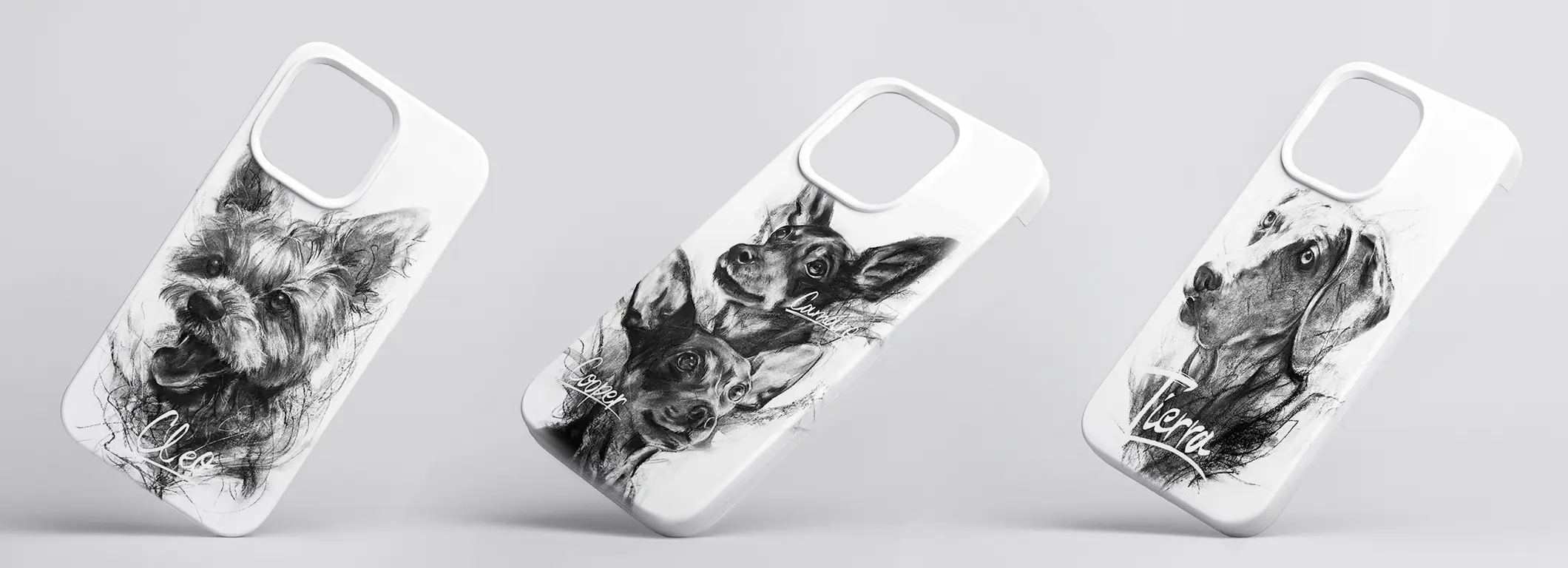 アートになった愛犬と